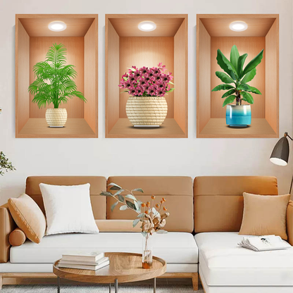 3D Botanische Wandaufkleber Hintergrunddekoration