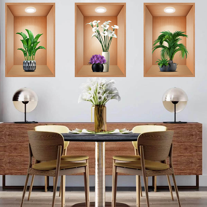 3D Botanische Wandaufkleber Hintergrunddekoration