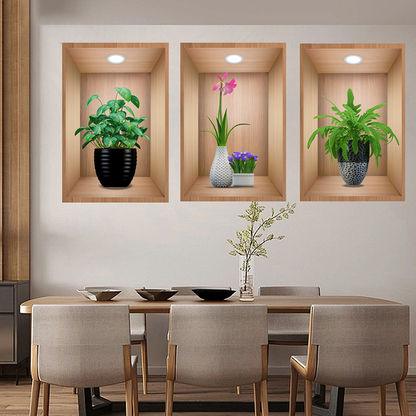 3D Botanische Wandaufkleber Hintergrunddekoration