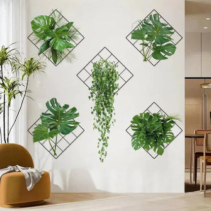 3D-Wandaufkleber mit botanischen Motiven im Topf