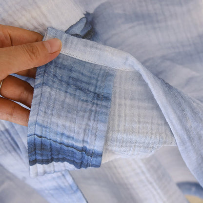 Pyjama-Set aus Baumwollgaze mit Gletscher-Print in Neutral