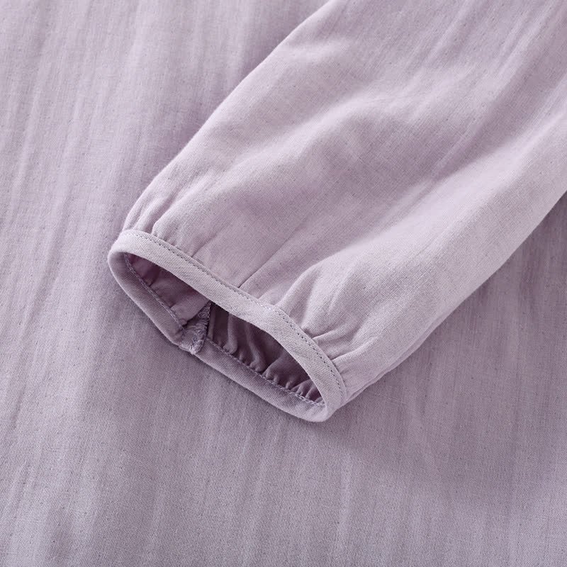 Pyjama-Set aus Baumwolle mit Blumenmuster und Dreiviertelärmeln