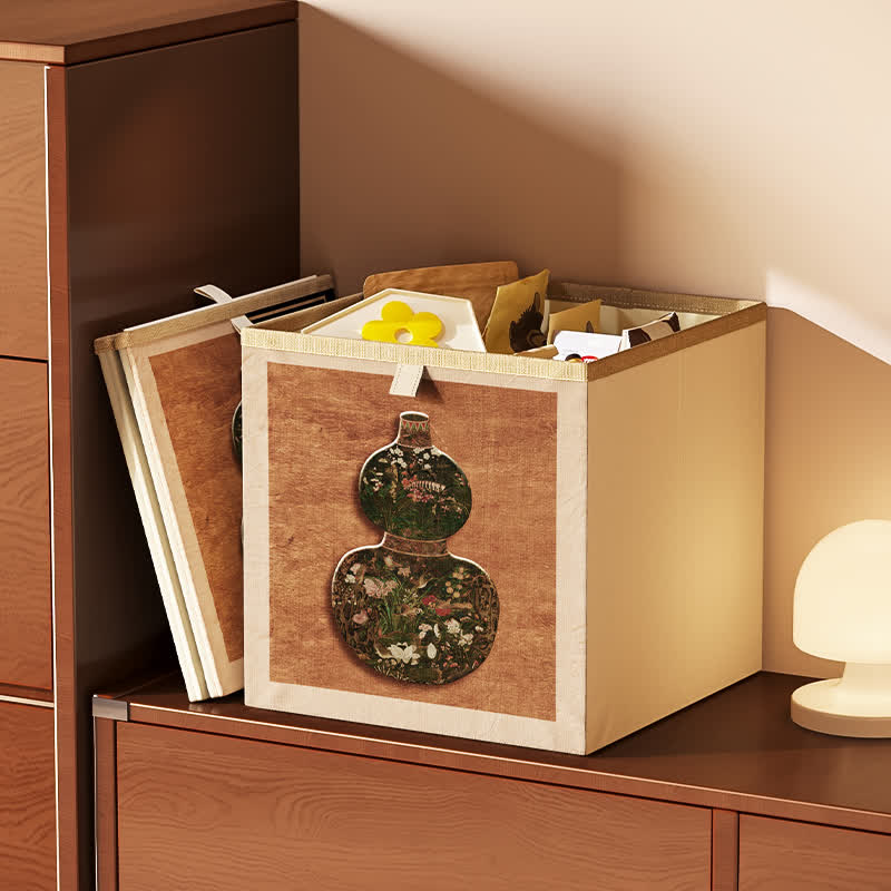 Faltbarer Würfel-Organizer aus Vintage-Oxford-Stoff