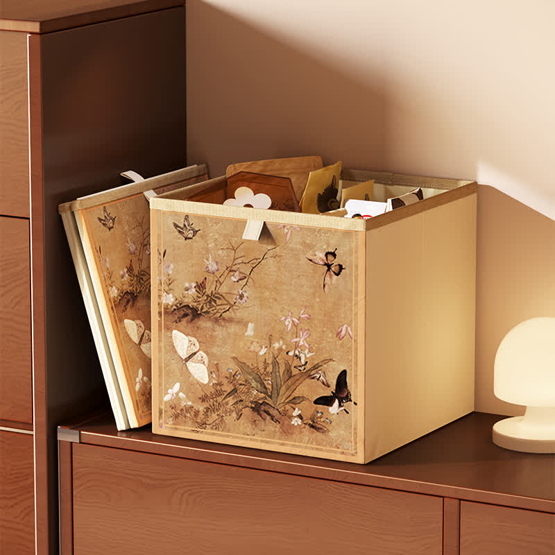 Faltbarer Würfel-Organizer aus Vintage-Oxford-Stoff