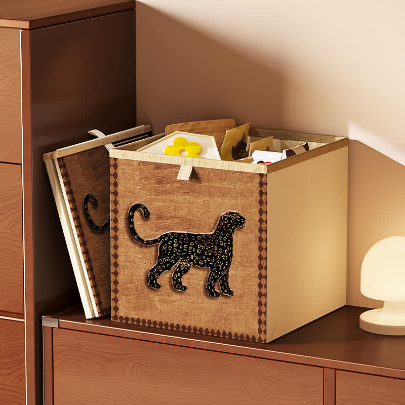 Faltbarer Würfel-Organizer aus Vintage-Oxford-Stoff