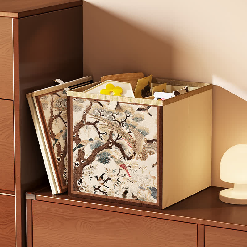 Faltbarer Würfel-Organizer aus Vintage-Oxford-Stoff