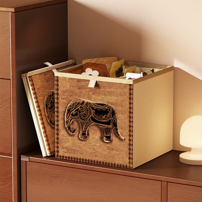 Faltbarer Würfel-Organizer aus Vintage-Oxford-Stoff