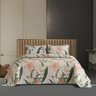 Gestepptes Bettwäscheset „Rural Blooming Lily“