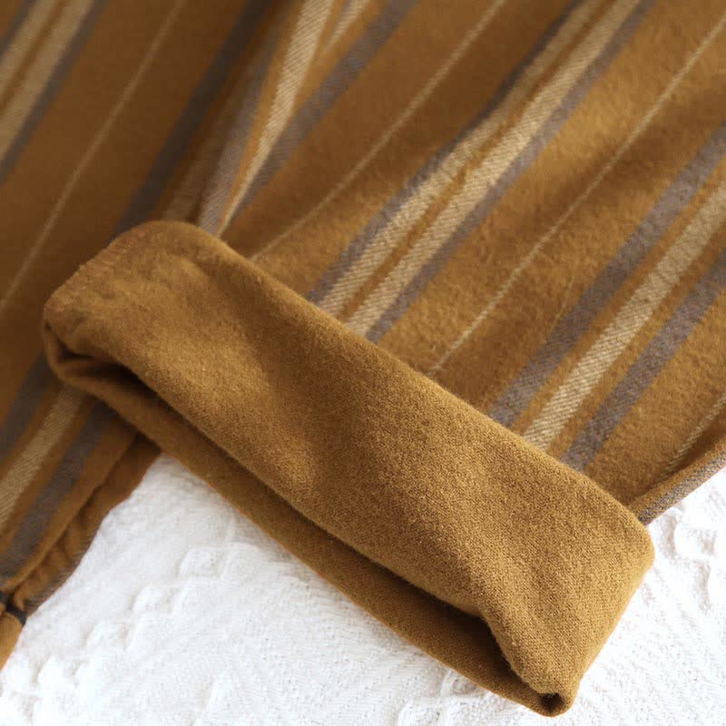 Pyjama-Set aus gebürsteter Baumwolle mit Streifen