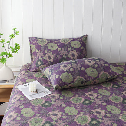 Doppellagige Gaze-Kissenbezüge mit Jacquard-Blumenmuster (2 Stück)