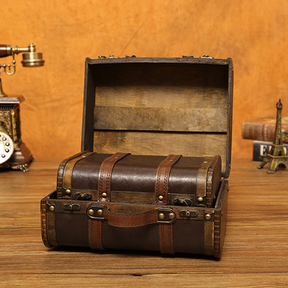 Aufbewahrungsbox aus Holz im Vintage-Stil