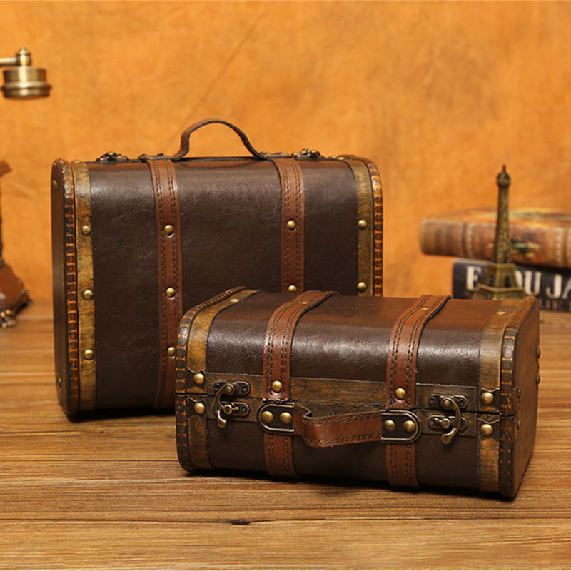 Aufbewahrungsbox aus Holz im Vintage-Stil