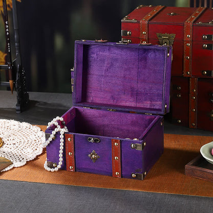 Aufbewahrungsbox für Schmuck im Vintage-Stil aus Holz