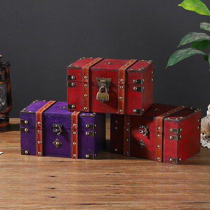 Aufbewahrungsbox für Schmuck im Vintage-Stil aus Holz