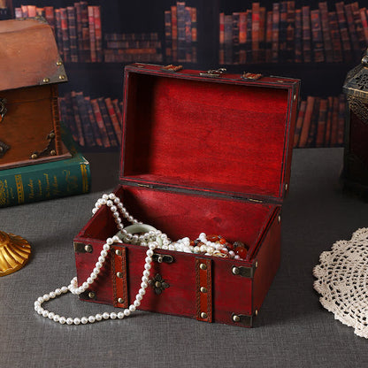 Aufbewahrungsbox für Schmuck im Vintage-Stil aus Holz