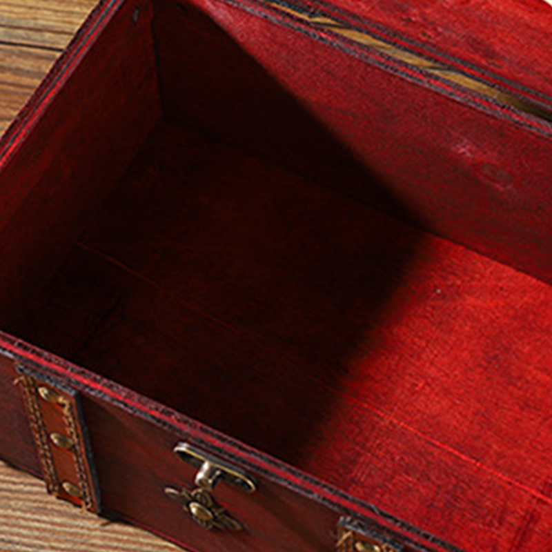 Aufbewahrungsbox für Schmuck im Vintage-Stil aus Holz