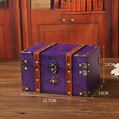 Aufbewahrungsbox für Schmuck im Vintage-Stil aus Holz