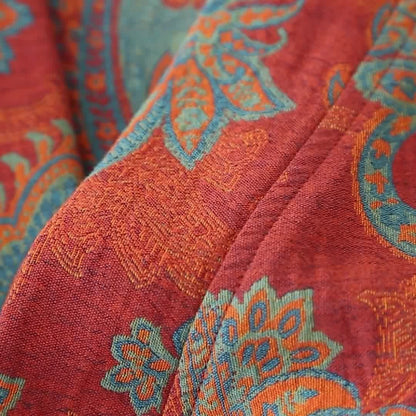 Schnelltrocknender Bademantel aus Baumwollgaze-Jacquard im Retro-Stil