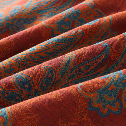 Schnelltrocknender Bademantel aus Baumwollgaze-Jacquard im Retro-Stil