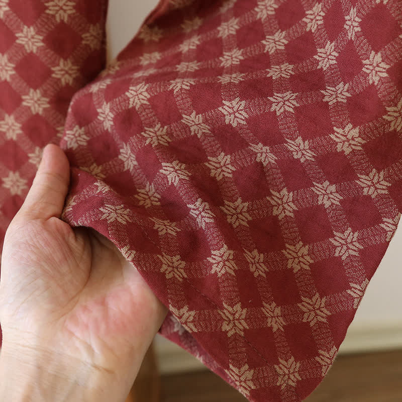 Nachtwäsche-Set aus Jacquard-Baumwollgaze-Cardigan