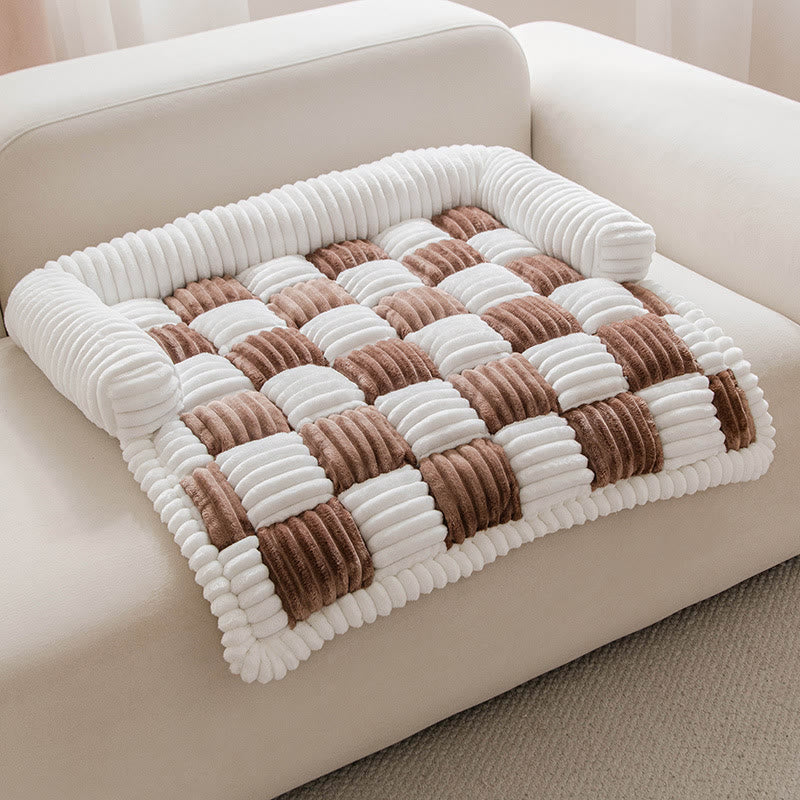 Quadratische karierte Möbelschutzhülle für Haustiere