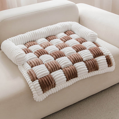 Quadratische karierte Möbelschutzhülle für Haustiere