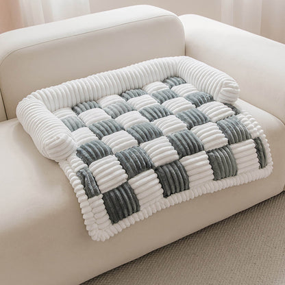 Quadratische karierte Möbelschutzhülle für Haustiere