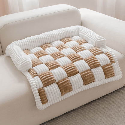 Quadratische karierte Möbelschutzhülle für Haustiere