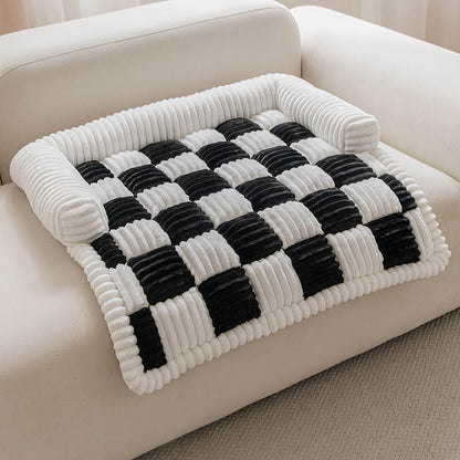 Quadratische karierte Möbelschutzhülle für Haustiere