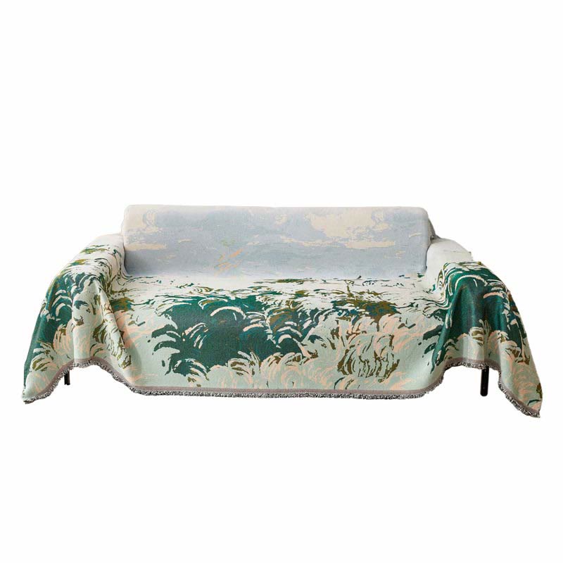 Sofabezug mit Pflanzenmotiv im Retro-Malerei-Stil