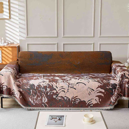 Sofabezug mit Pflanzenmotiv im Retro-Malerei-Stil