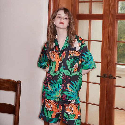 Forest – Weiches, atmungsaktives Cardigan-Pyjama-Set