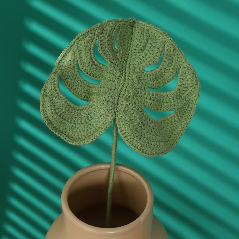 Handgewebtes Strickgarn Monstera Leaf