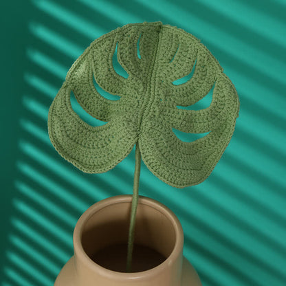 Handgewebtes Strickgarn Monstera Leaf