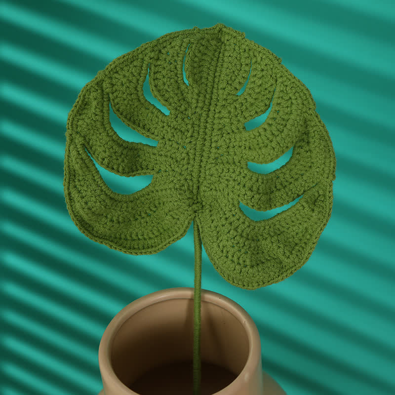 Handgewebtes Strickgarn Monstera Leaf