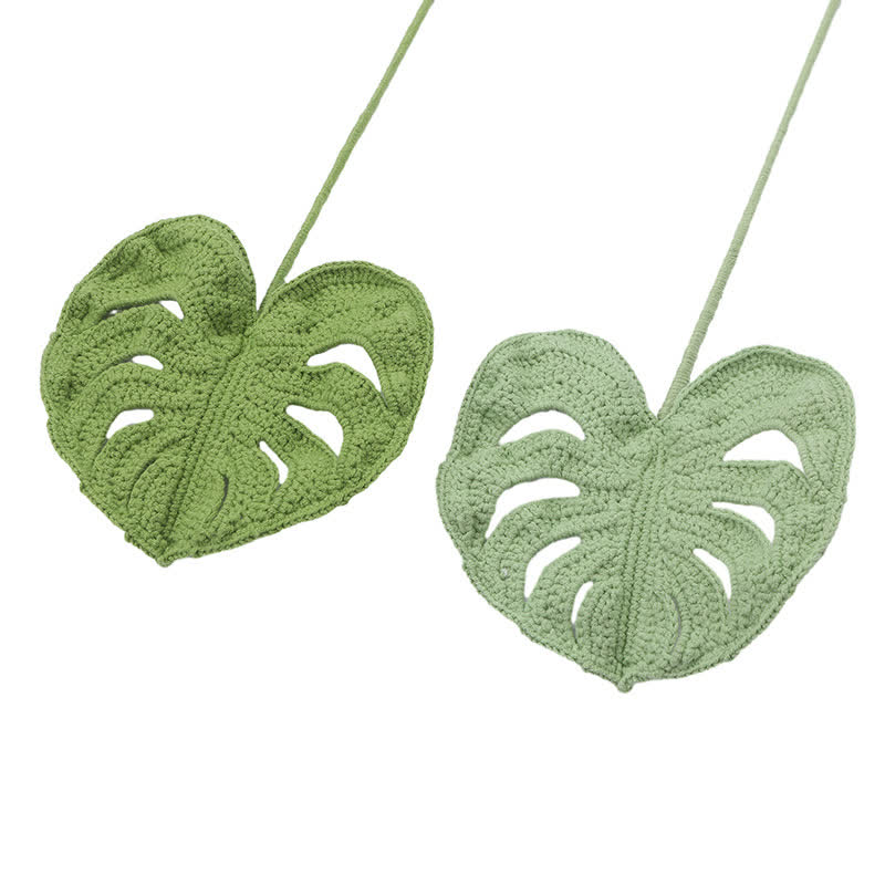 Handgewebtes Strickgarn Monstera Leaf