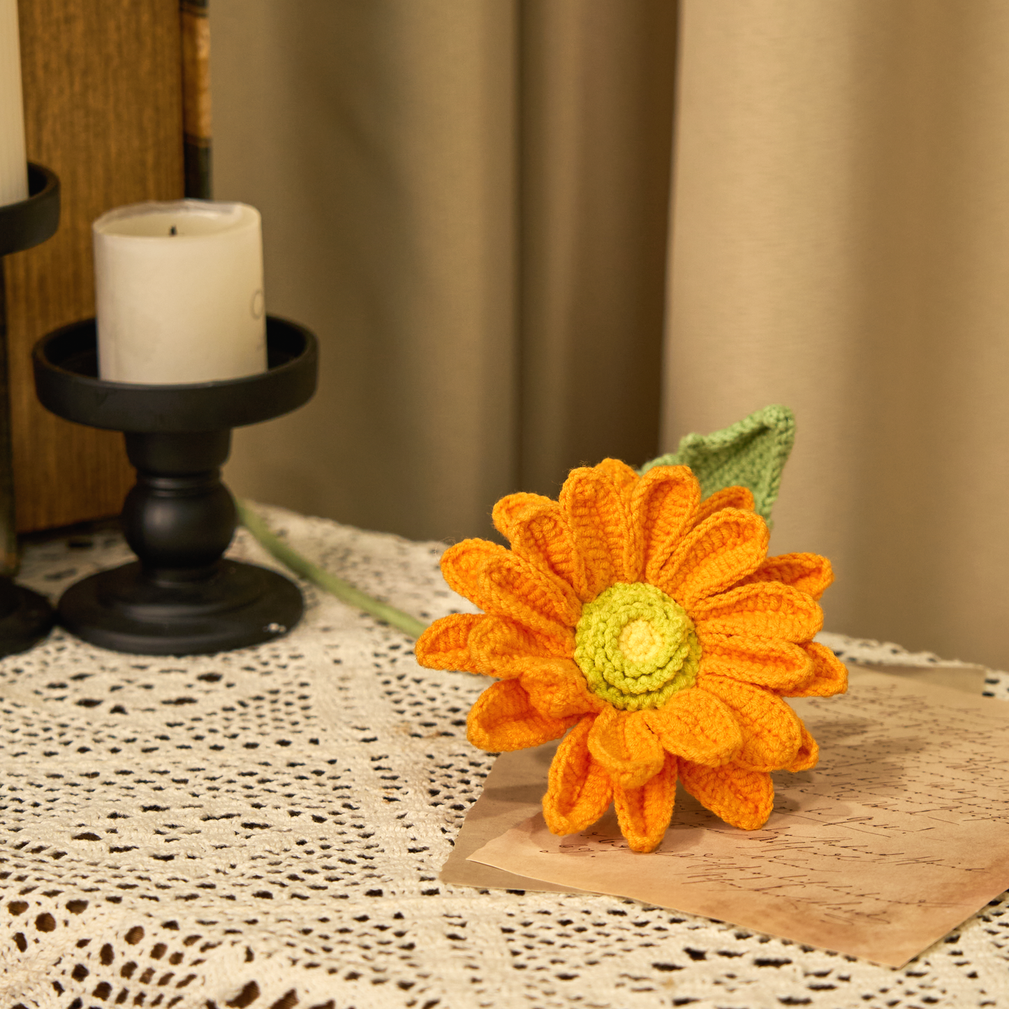Chrysantheme Handgehäkelte Garn Kunstblume
