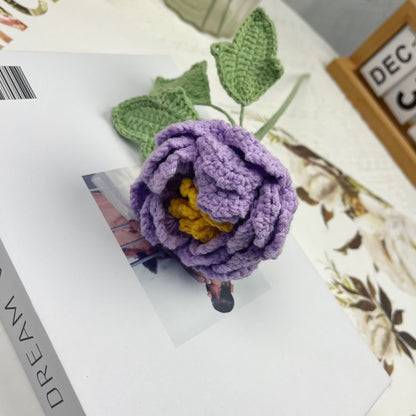 Handgehäkeltes Garn Home Decor Pfingstrose Blume