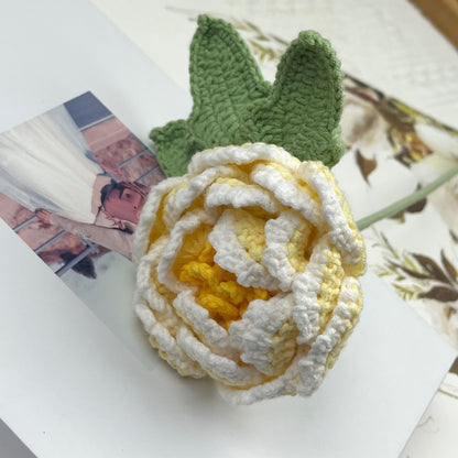 Handgehäkeltes Garn Home Decor Pfingstrose Blume