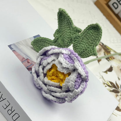 Handgehäkeltes Garn Home Decor Pfingstrose Blume