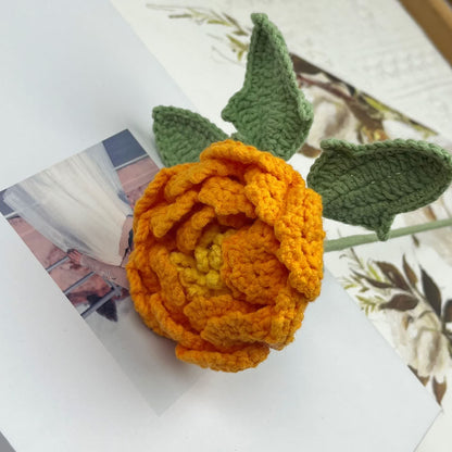 Handgehäkeltes Garn Home Decor Pfingstrose Blume