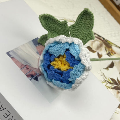 Handgehäkeltes Garn Home Decor Pfingstrose Blume