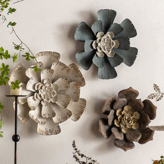 Vintage Eisen Sonnenblumen Wandbehang Dekor