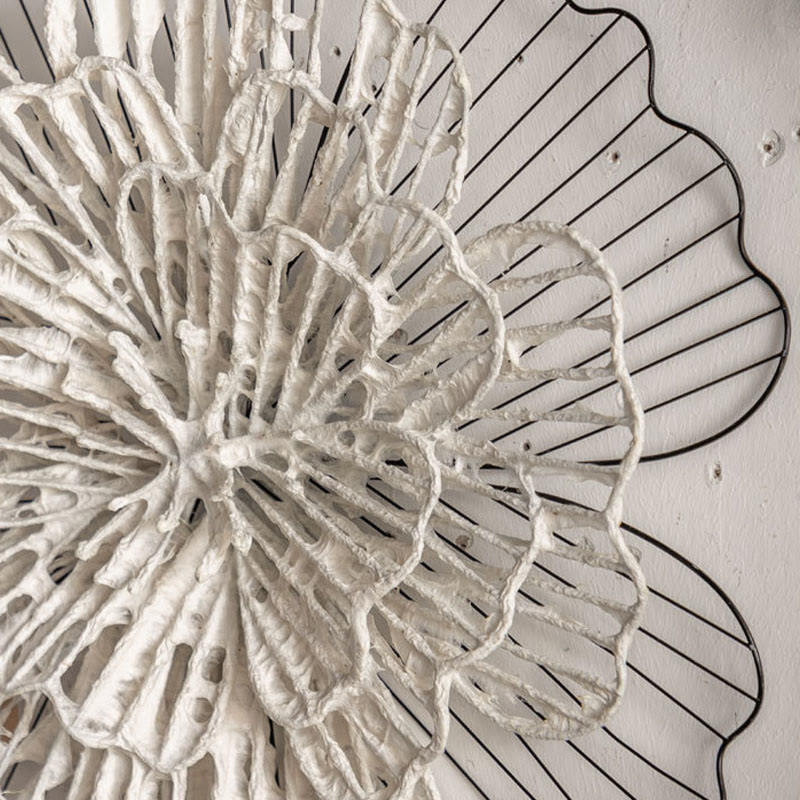 Vintage Eisen Sonnenblumen Wandbehang Dekor