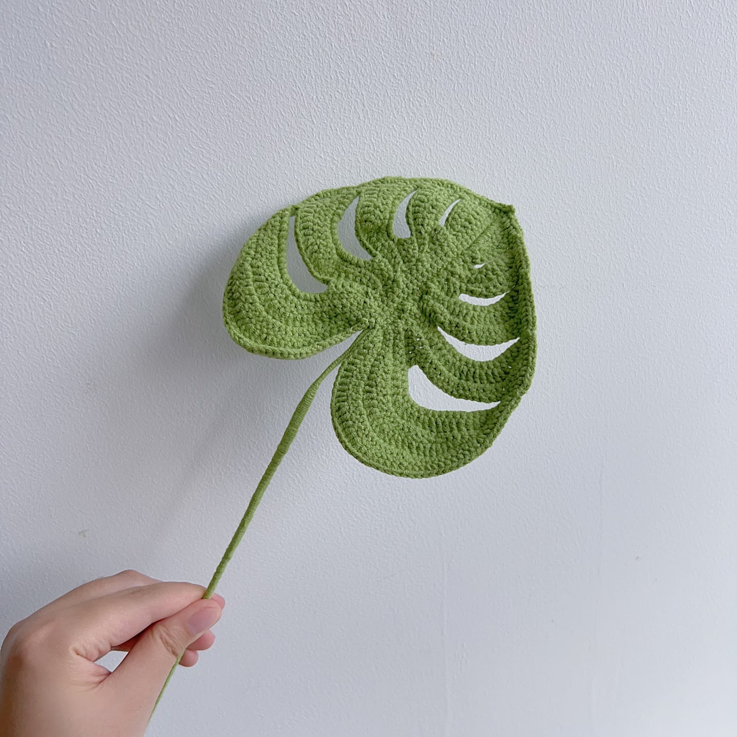 Handgewebtes Strickgarn Monstera Leaf