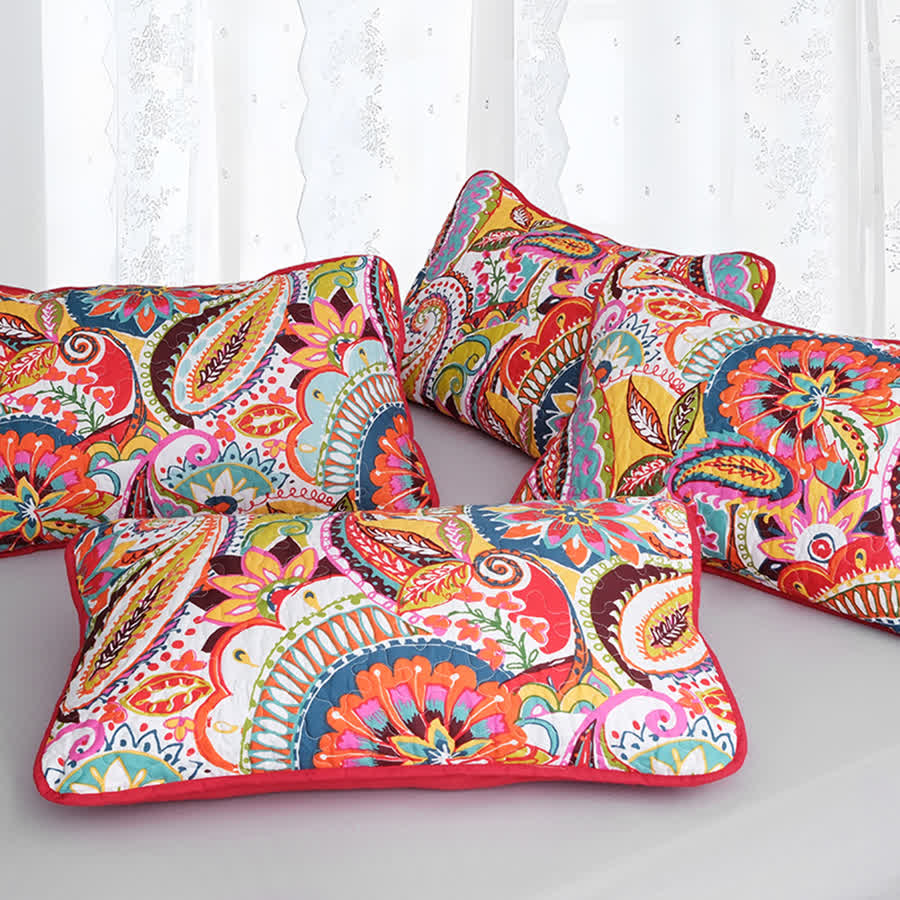 Elegantes Steppbettwäscheset im Bohemian-Stil (3-teilig)