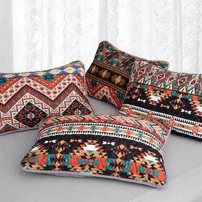 Gestepptes, atmungsaktives, weiches Bettwäscheset im Bohemian-Stil (3-teilig)
