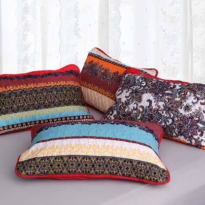 Bettwäscheset mit Steppdecke und weicher Tagesdecke im Bohemian-Stil (3-teilig)