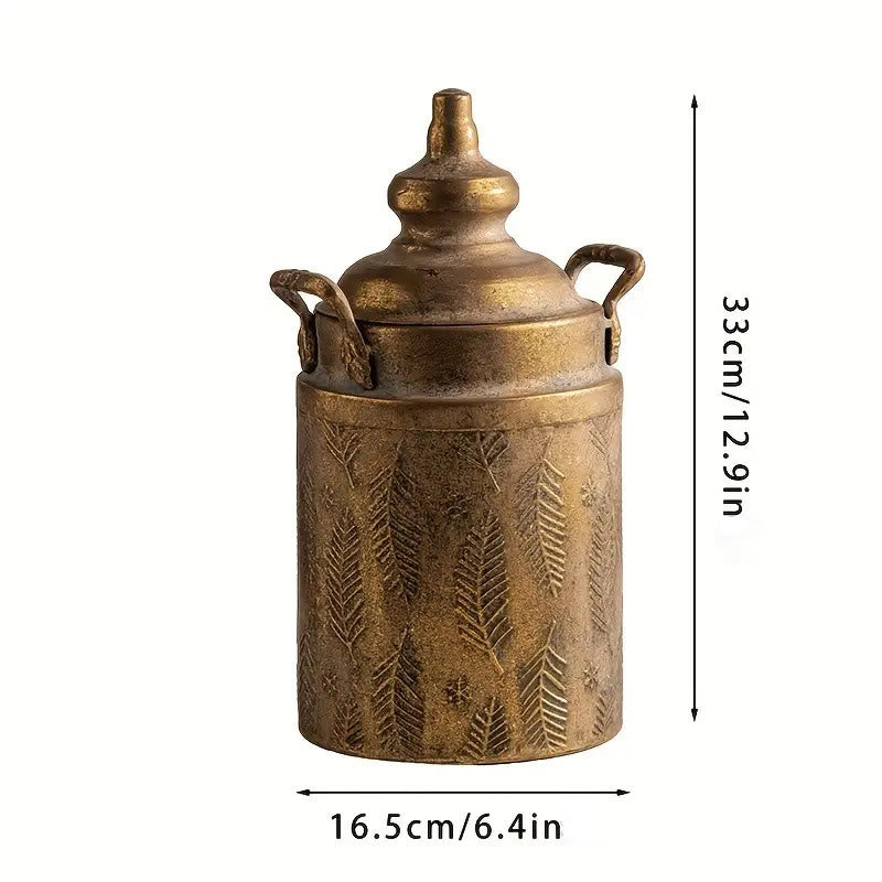 Kreative Blumenvase aus Eisen im Retro-Palaststil