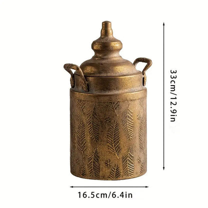 Kreative Blumenvase aus Eisen im Retro-Palaststil